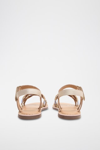 Sandálias em couro - Dourado 