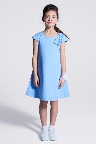 Vestido trapézio - Azul-claro 