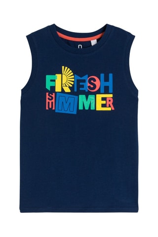 Camisola de alças - Azul-marinho 