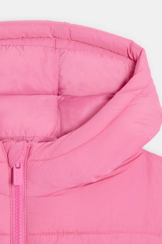 Colete acolchoado com capuz - Rosa 