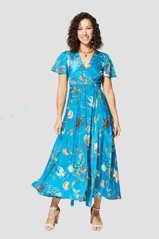 Abito lungo - Blu e rosa