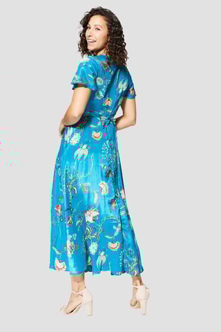 Abito lungo - Blu e rosa