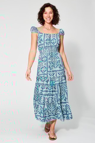 Abito lungo - Blu e grigio