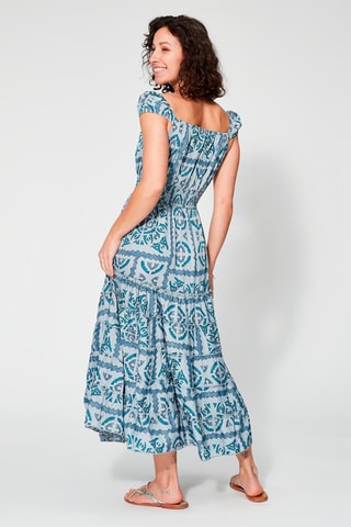 Abito lungo - Blu e grigio