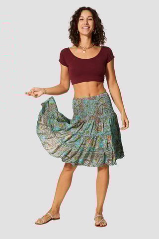 Gonna a campana - Blu e verde