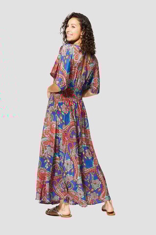 Abito lungo - Rosso e blu