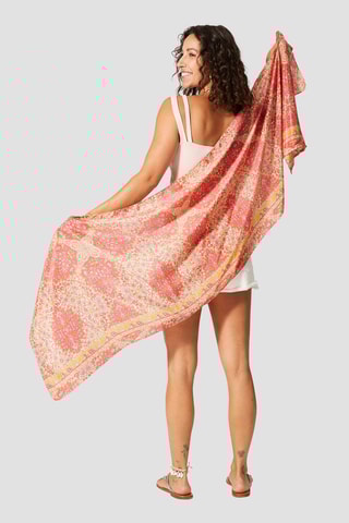 Foulard - Beige, giallo e rosa