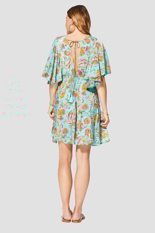 Abito corto - Blu e arancione