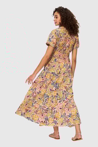 Abito lungo - Blu e arancione