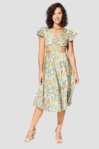 Abito lungo - Blu, verde e giallo