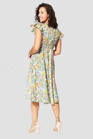 Abito lungo - Blu, verde e giallo