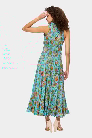 Abito lungo - Blu, verde e arancione