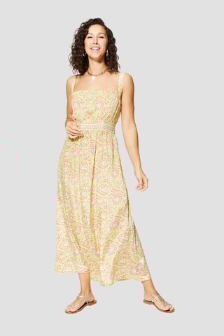 Abito lungo - Bianco, verde e giallo