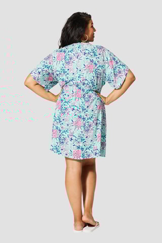 Abito - Petrolio, rosa e verde