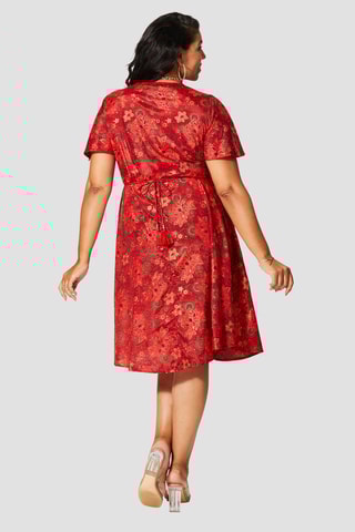 Abito a portafoglio - Rosso, verde e viola