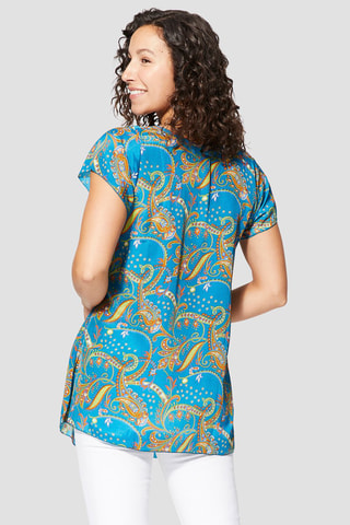 Top - Bianco, arancione e rosa