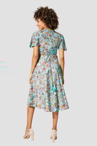 Abito - Bianco, blu e verde