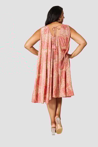 Abito - Bianco, arancione e rosa