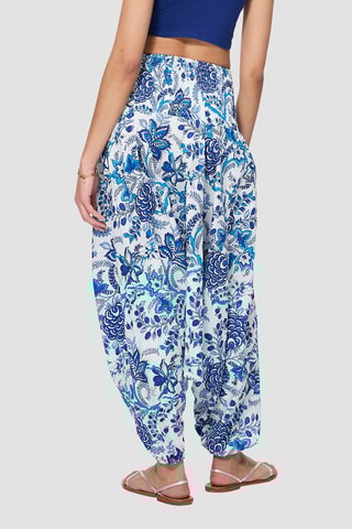 Pantaloni alla turca 2 in 1 - Bianco e blu