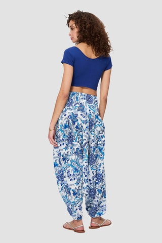 Pantaloni alla turca 2 in 1 - Bianco e blu