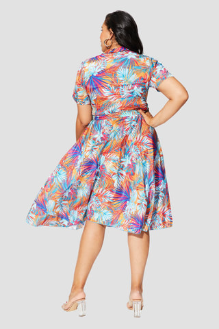 Abito - Blu e arancione