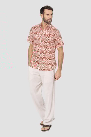 Camicia - Bianco e bordeaux