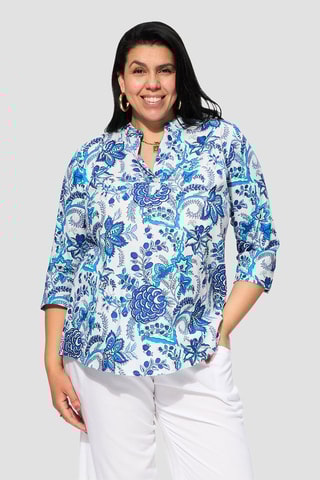 Blusa - Bianco e blu