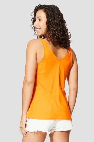 Top - Bianco e arancione