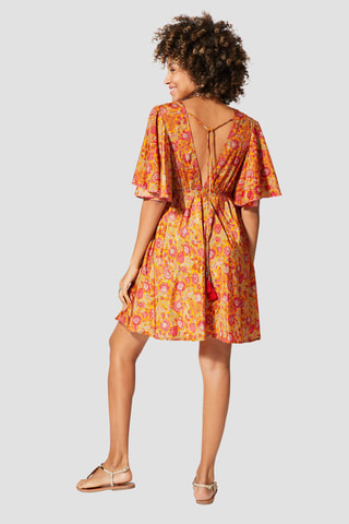 Abito a portafoglio - Verde, giallo e arancione