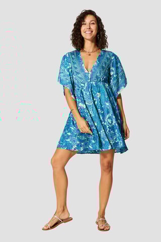 Abito corto - Bianco e blu