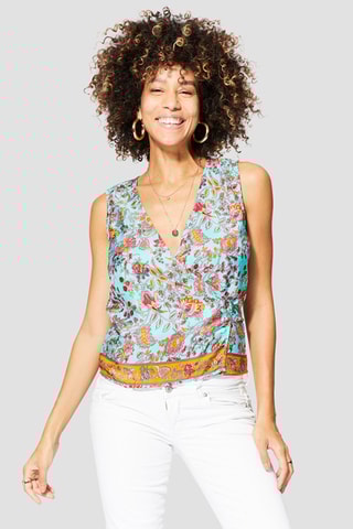 Top - Rosso, blu e verde