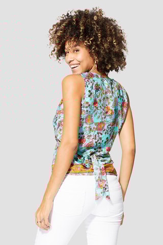 Top - Rosso, blu e verde