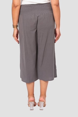 Pantaloni capri in lino - Grigio