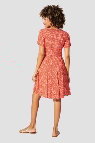 Abito a campana - Bianco e arancione