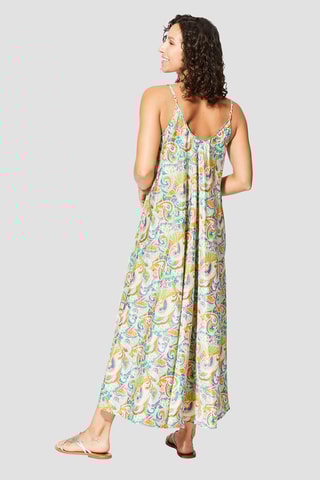 Abito lungo - Bianco, verde e giallo