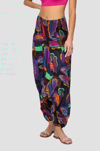 Pantaloni alla turca 2 in 1 - Nero, verde e arancione