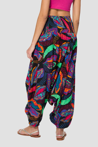 Pantaloni alla turca 2 in 1 - Nero, verde e arancione