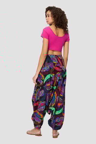 Pantaloni alla turca 2 in 1 - Nero, verde e arancione