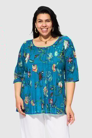 Camicia - Blu e rosa