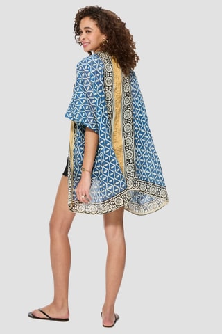 Kimono - Bianco, nero e blu