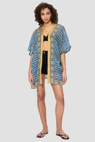 Kimono - Bianco, nero e blu