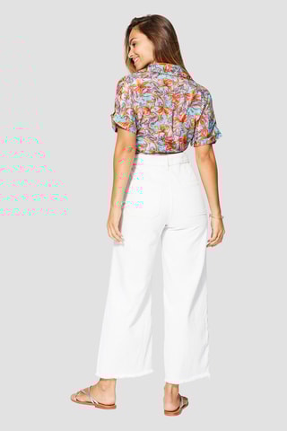 Crop top - Rosso, blu e arancione