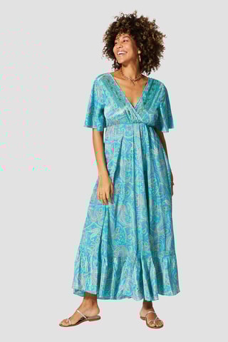 Abito lungo - Beige e blu