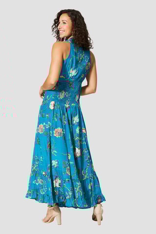 Abito lungo - Beige e blu