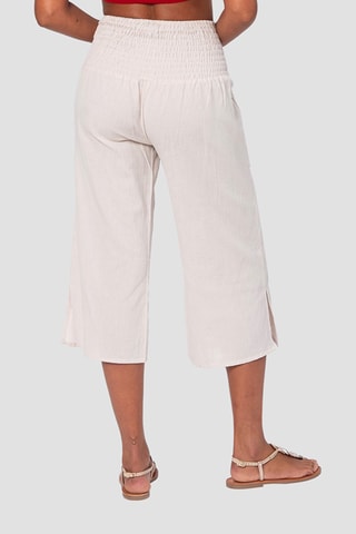 Pantaloni capri in lino - Beige