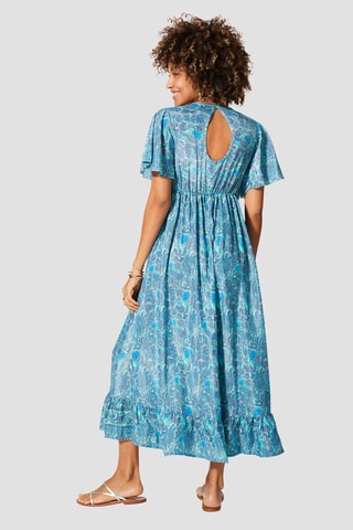 Abito lungo - Bianco e blu