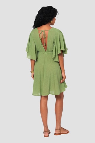 Abito a campana - Verde e marrone