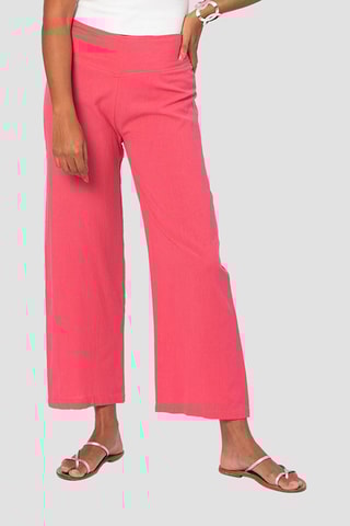 Pantaloni in lino - Rosa
