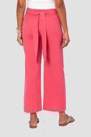 Pantaloni in lino - Rosa