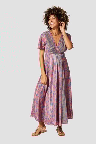 Abito lungo - Blu e rosa